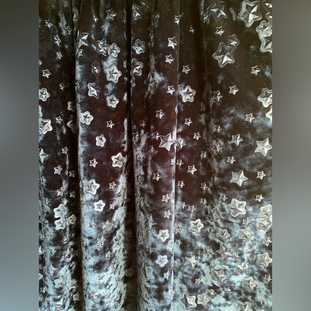 Blue Star ✨Embossed Pattern Velvet Skirt 2X With Pockets And Elastic Wai… - Picture 3 of 4